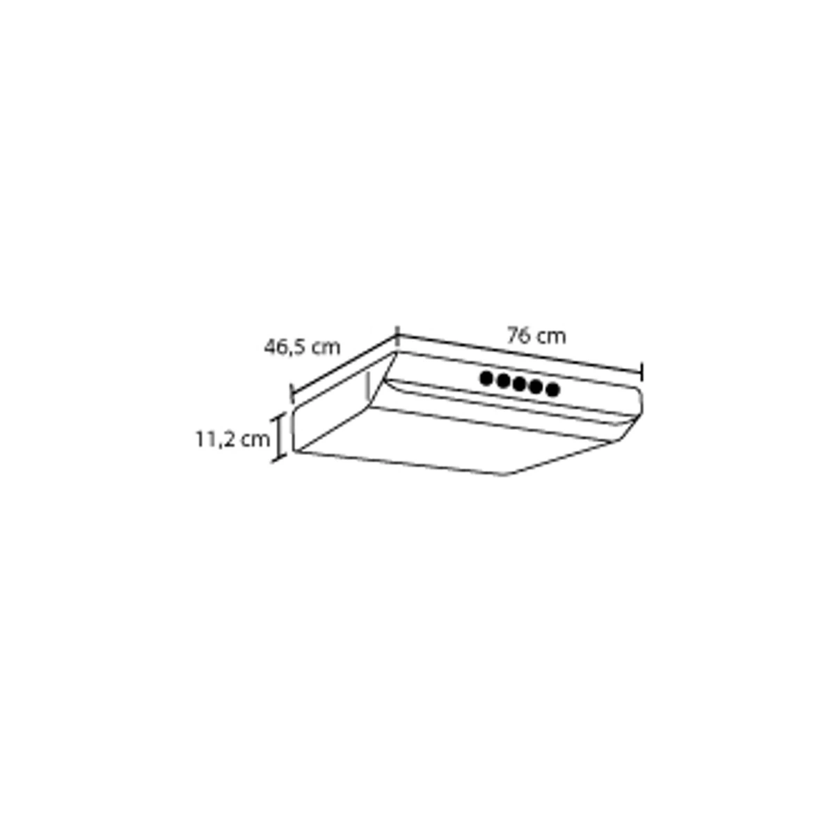 EXTRACTOR DE OLOR HACEB 76CM 3 VELOCIDADES