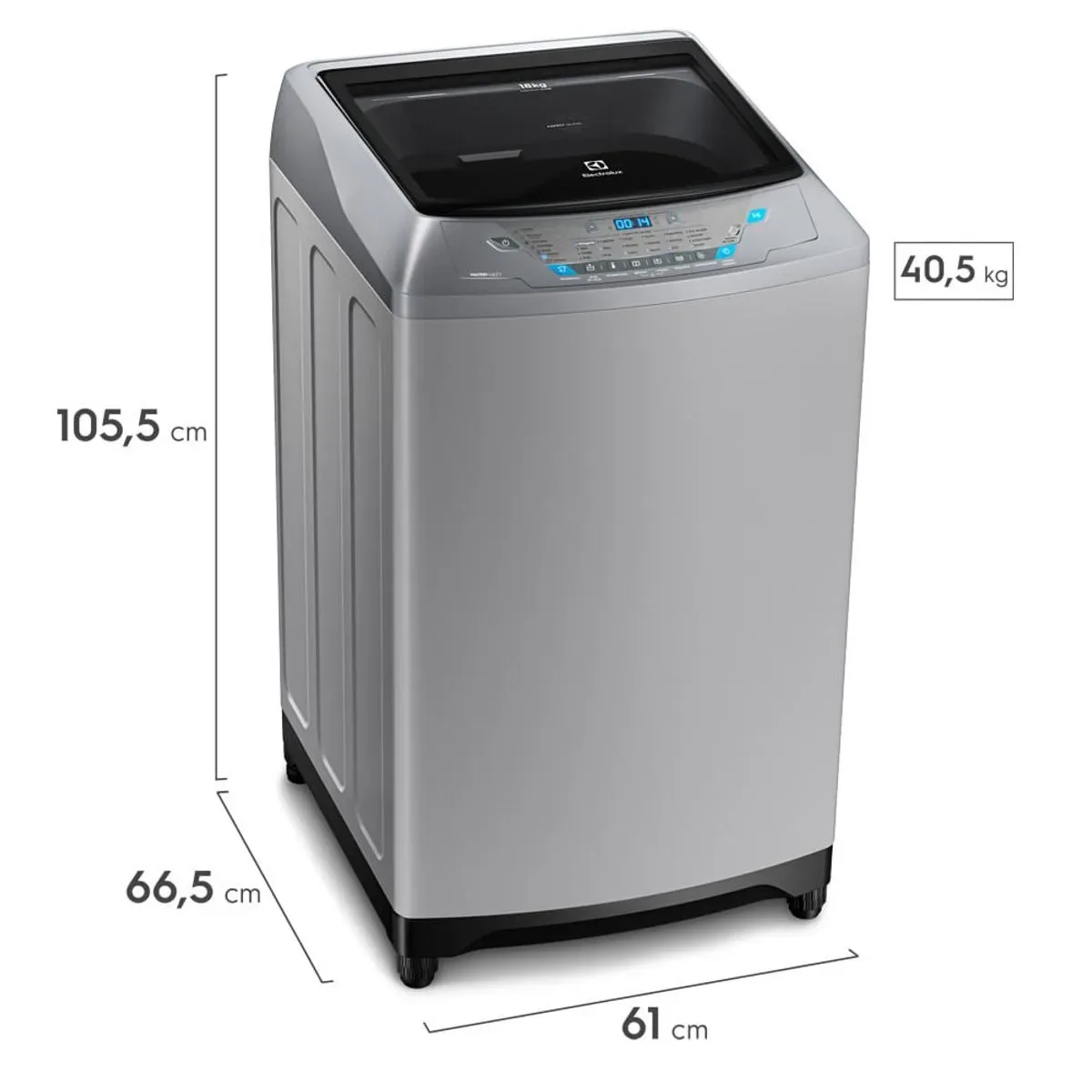 LAVADORA ELECTROLUX 18KG SILVER EWIX18F6ESG