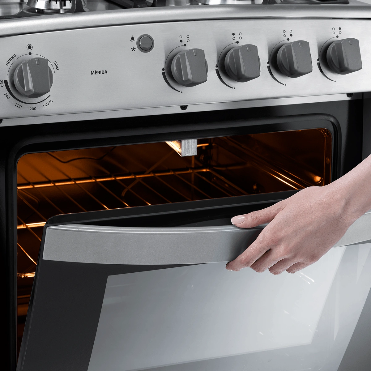 COCINA INDURAMA MERIDA QUARZO HOME CROMA 4 QUEMADORES