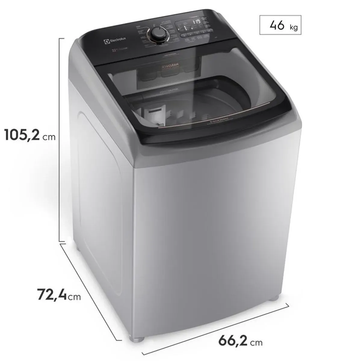 LAVADORA ELECTROLUX 22KG LS221 CARGA SUPERIOR SILVER
