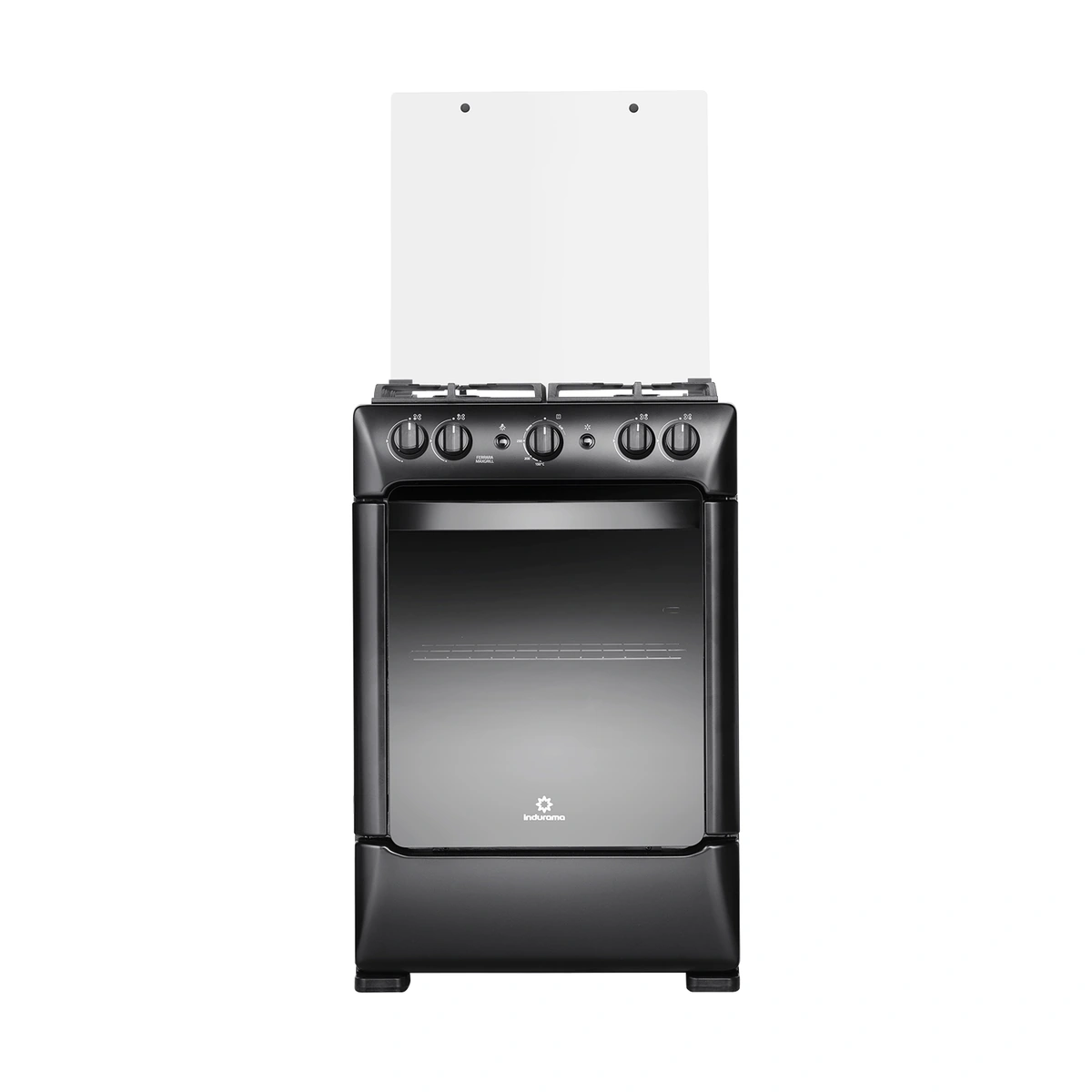 COCINA INDURAMA FERRARA MAXGRILL ZAFIRO 4 QUEMADORES 24" NEGRO