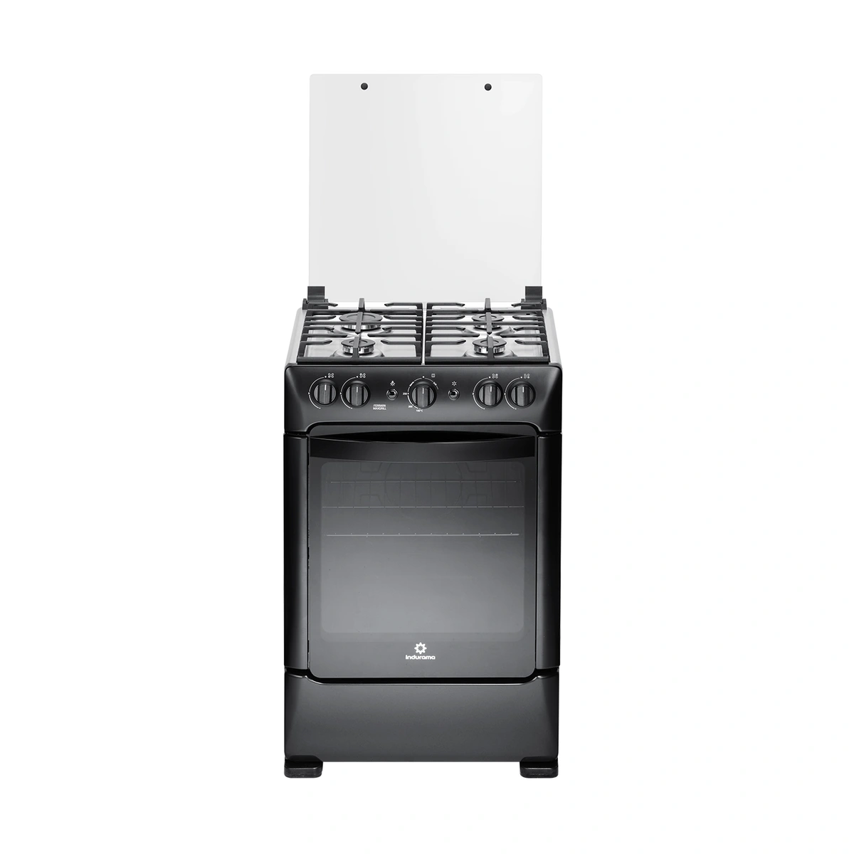 COCINA INDURAMA FERRARA MAXGRILL ZAFIRO 4 QUEMADORES 24" NEGRO