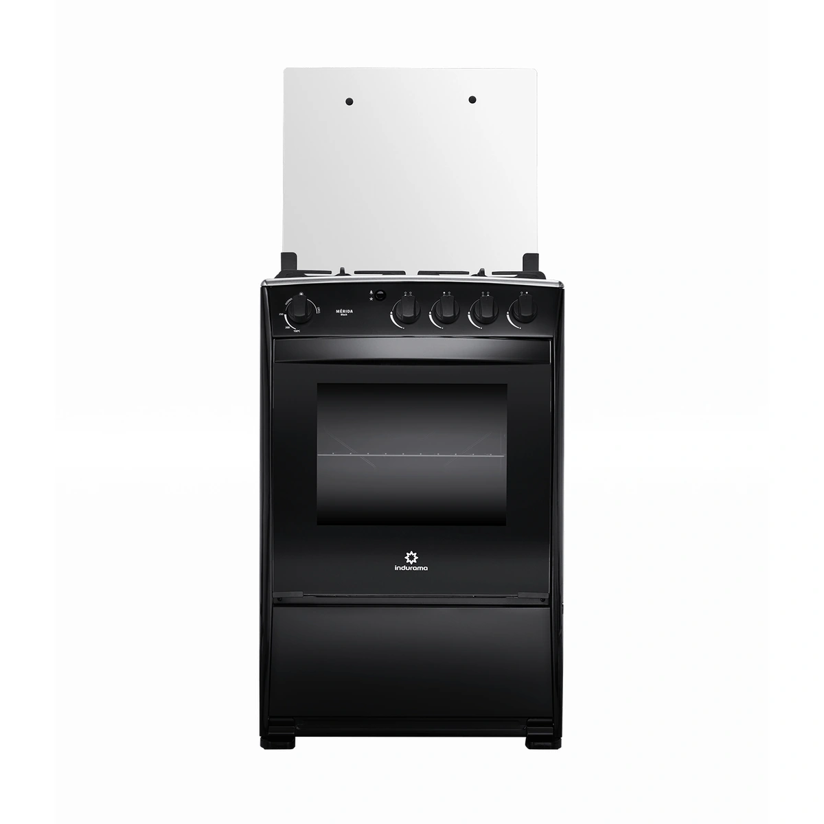 COCINA INDURAMA MERIDA BLACK QUARZO NEGRA 4 QUEMADORES 24"